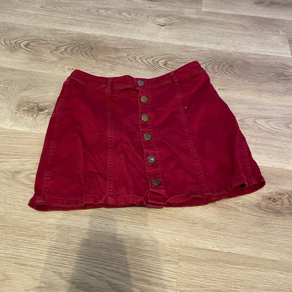 ed button up skirt